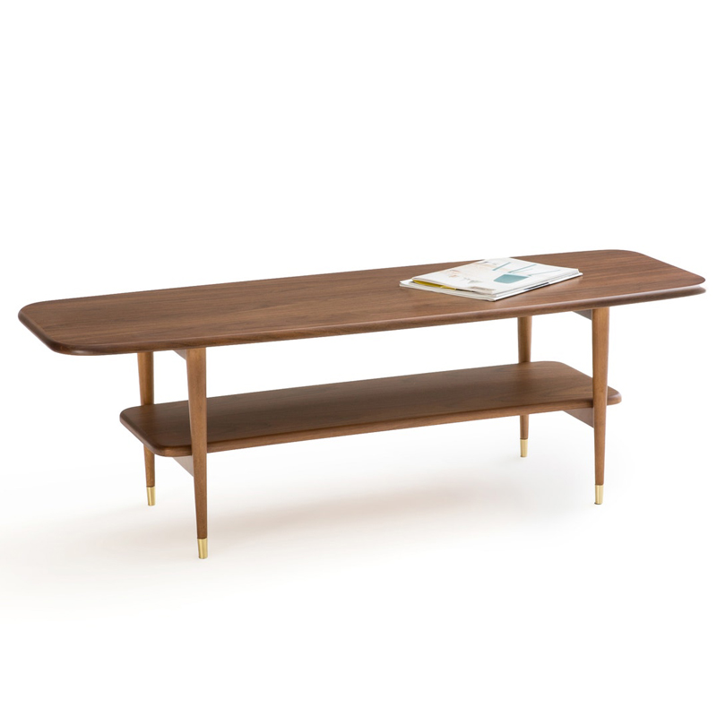 Кофейный стол Truls Coffee table Орех Латунь Кофейный стол Truls Coffee table Орех Латунь в Рязани | Loft Concept