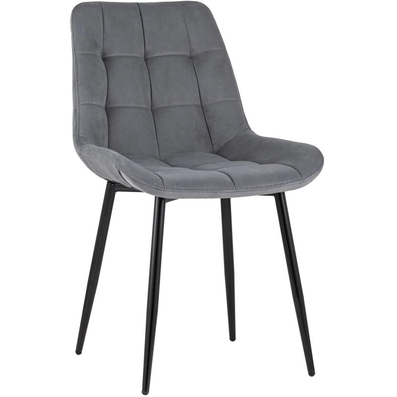 Стул NANCY Chair Серый Цвет Черные Ножки Серый Черный Стул NANCY Chair Серый Цвет Черные Ножки Серый Черный в Рязани | Loft Concept