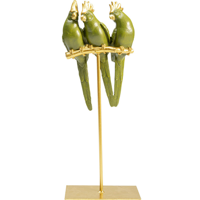 Статуэтка Three Green Parrots Зеленый Статуэтка Three Green Parrots Зеленый в Рязани | Loft Concept