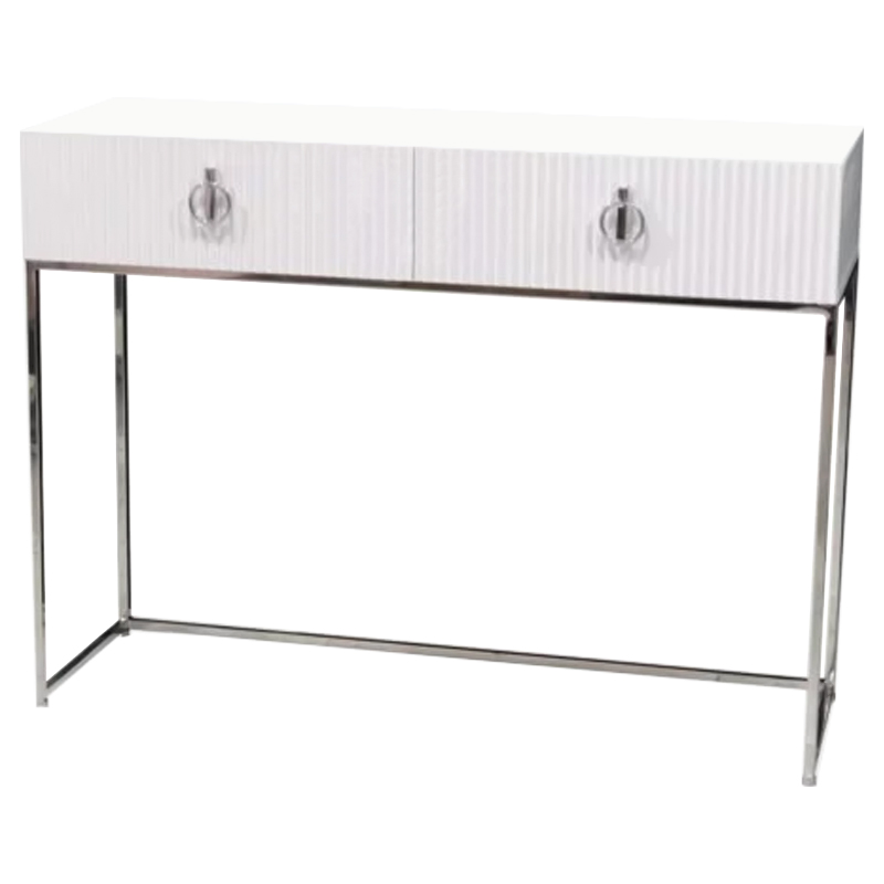 Консоль Romero Console Белый Хром Консоль Romero Console Белый Хром в Рязани | Loft Concept
