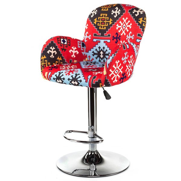 Барный стул Kelim Bar Stool Красный Хром Барный стул Kelim Bar Stool Красный Хром в Рязани | Loft Concept