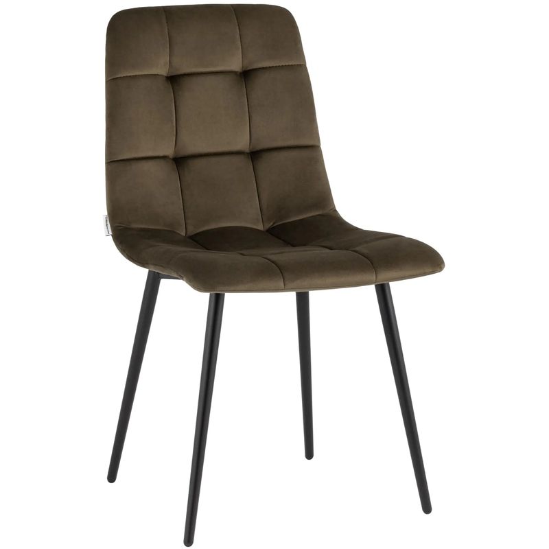 Стул NANCY Chair Коричневый Велюр Коричневый Черный Стул NANCY Chair Коричневый Велюр Коричневый Черный в Рязани | Loft Concept