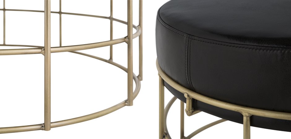 Пуф Cage Rods Gold 80 Пуф Cage Rods Gold 80 - Loft-Concept в Рязани