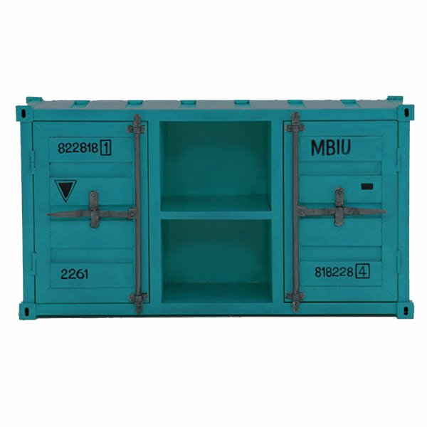 ТВ тумба Морской контейнер Loft TV container turquoise Бирюзовый ТВ тумба Морской контейнер Loft TV container turquoise Бирюзовый в Рязани | Loft Concept