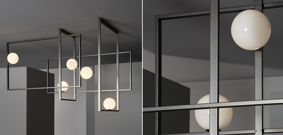Люстра Mondrian Glass Venicem Ceiling Lamp graphite Люстра Mondrian Glass Venicem Ceiling Lamp graphite - Loft-Concept в Рязани