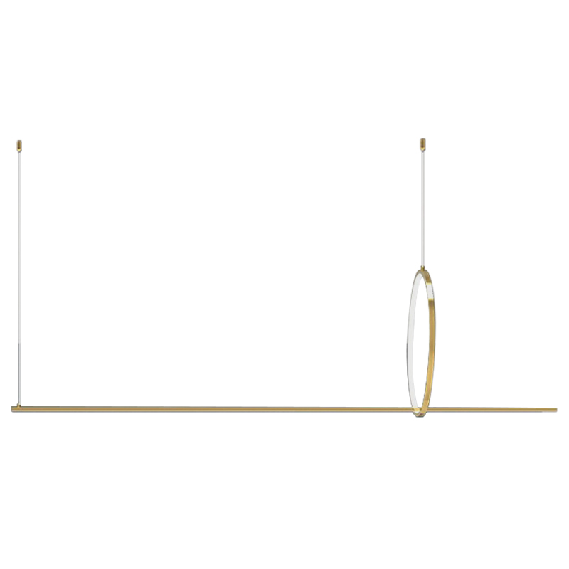 Дизайнерский Подвесной Светильник Ursa Geometric Ring Lamp 1 кольцо Золотой в Рязани | Loft Concept 