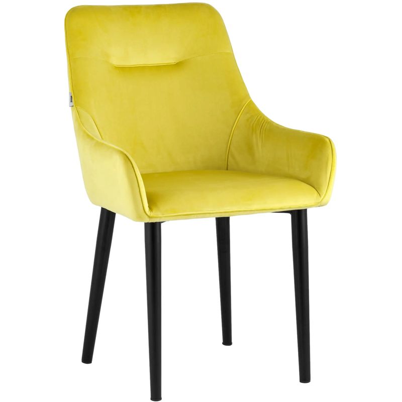 Стул Joan Chair Желтый Велюр Желтый Черный Стул Joan Chair Желтый Велюр Желтый Черный в Рязани | Loft Concept