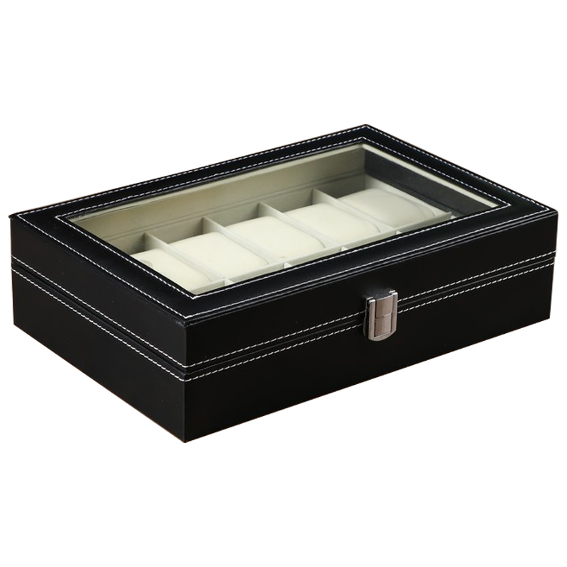 Шкатулка для часов Edgar Watch Box Черный Бежевый Шкатулка для часов Edgar Watch Box Черный Бежевый в Рязани | Loft Concept