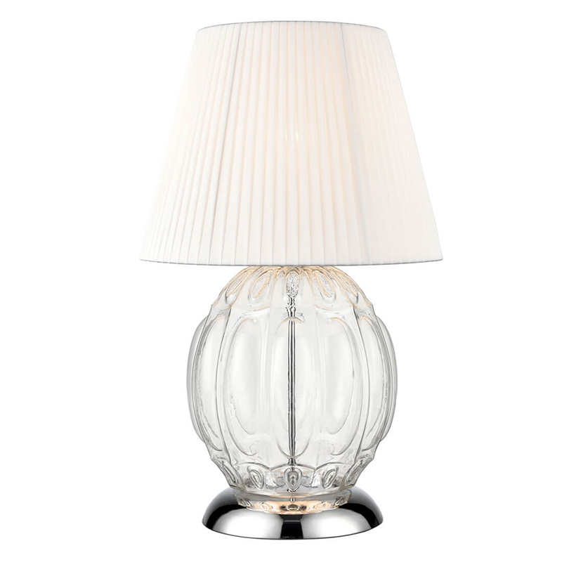 Настольная лампа Прозрачное Стекло Hailey Table Lamp Прозрачное Стекло Белый Хром Настольная лампа Прозрачное Стекло Hailey Table Lamp Прозрачное Стекло Белый Хром в Рязани | Loft Concept