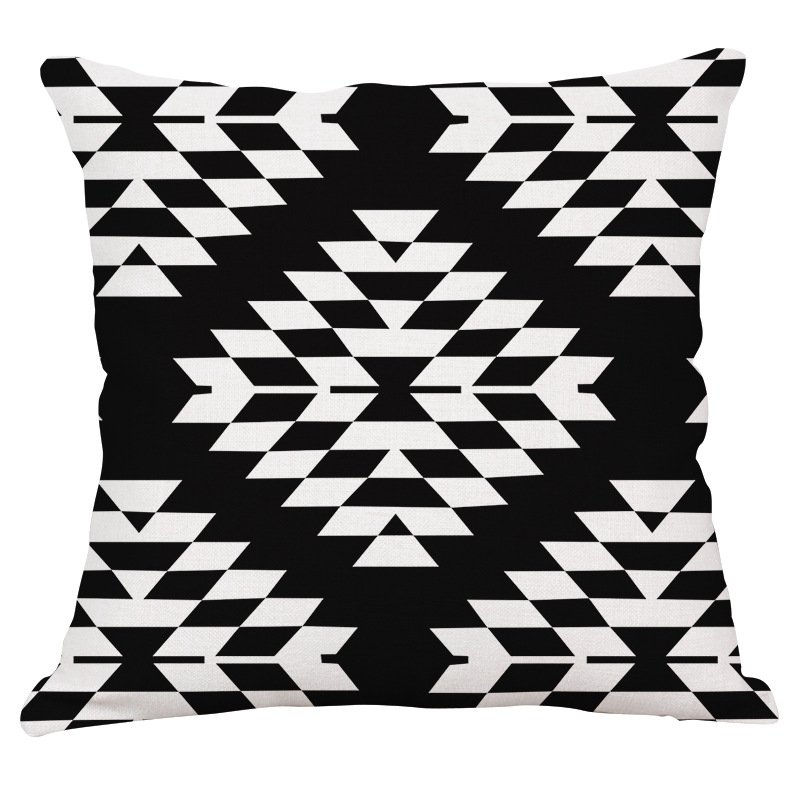 Декоративная подушка Black and White Pattern #3 Черно-белый Декоративная подушка Black and White Pattern #3 Черно-белый в Рязани | Loft Concept