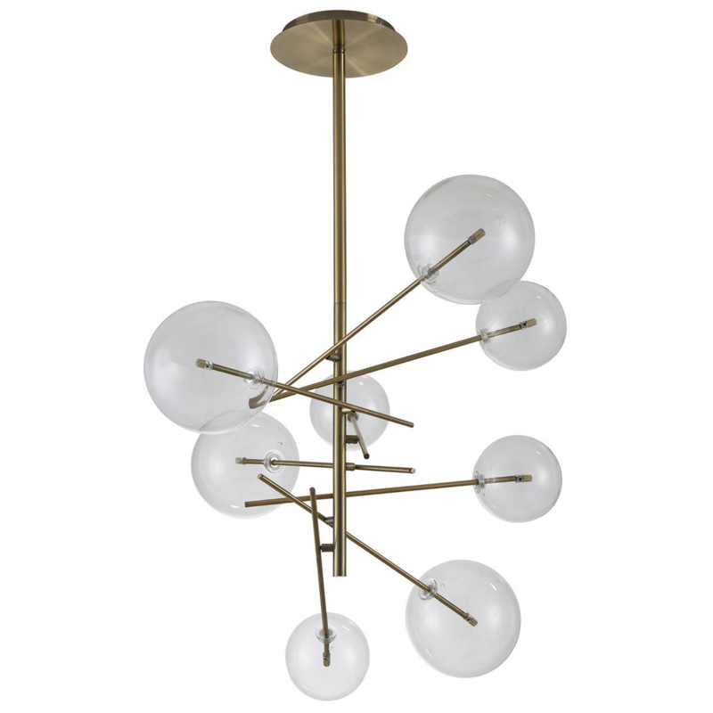 Люстра Gallotti & Radice Bolle Рanging Lamp 95 Латунь Прозрачный (Transparent) Люстра Gallotti & Radice Bolle Рanging Lamp 95 Латунь Прозрачный (Transparent) в Рязани | Loft Concept