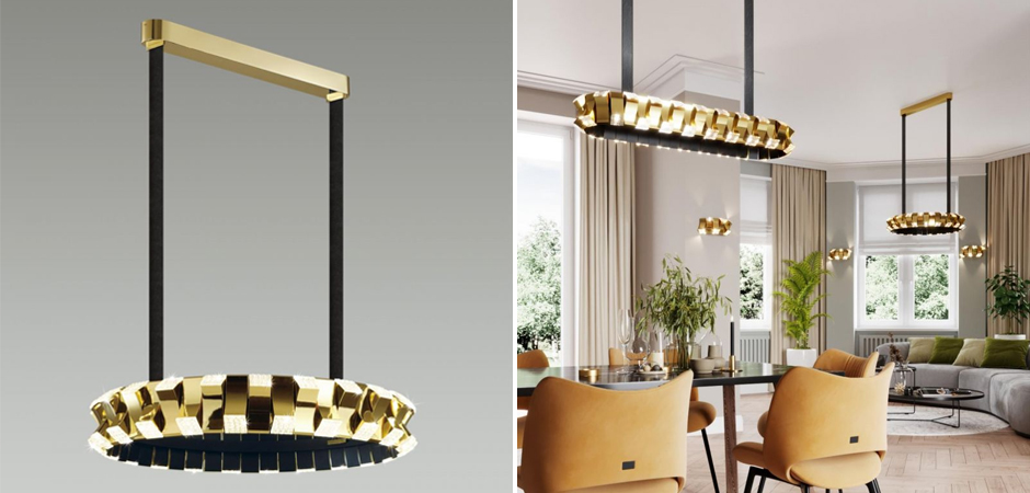 Люстра Rotus Gold Круглая Люстра Rotus Gold Круглая - Loft-Concept в Рязани