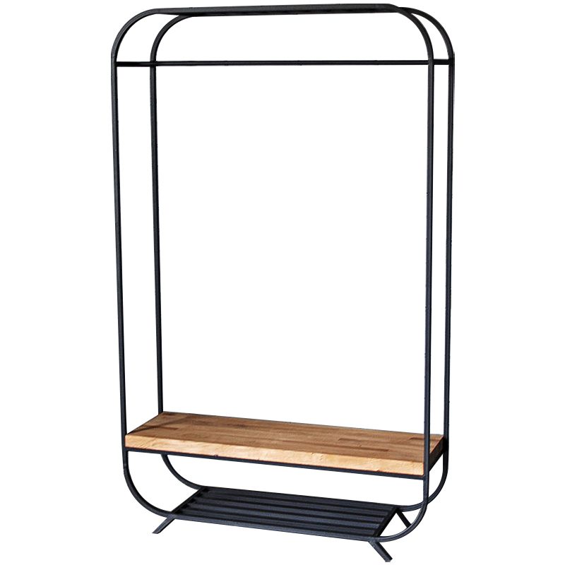 Рейл Cade Industrial Metal Rust Clothes Rail Черный Древесина Рейл Cade Industrial Metal Rust Clothes Rail Черный Древесина в Рязани | Loft Concept