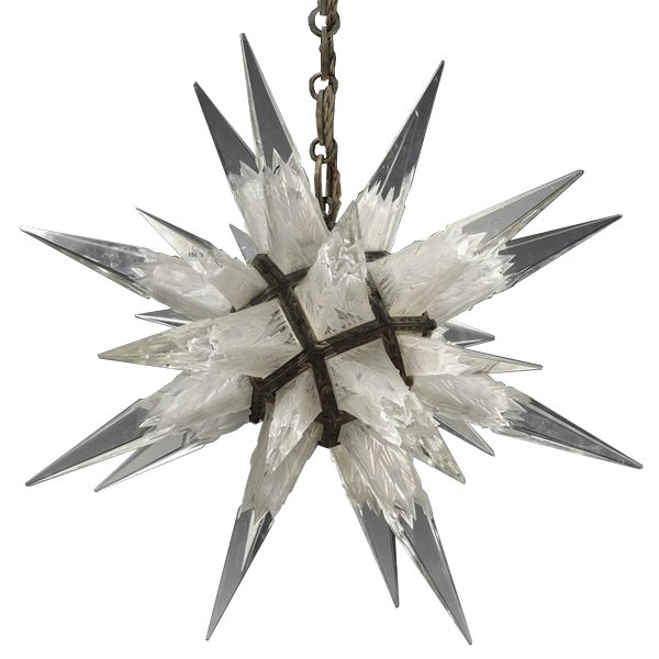 C. J. Weinstein Rock Сrystal Star Chandelier Темная бронза винтаж Прозрачный (Transparent) C. J. Weinstein Rock Сrystal Star Chandelier Темная бронза винтаж Прозрачный (Transparent) в Рязани | Loft Concept