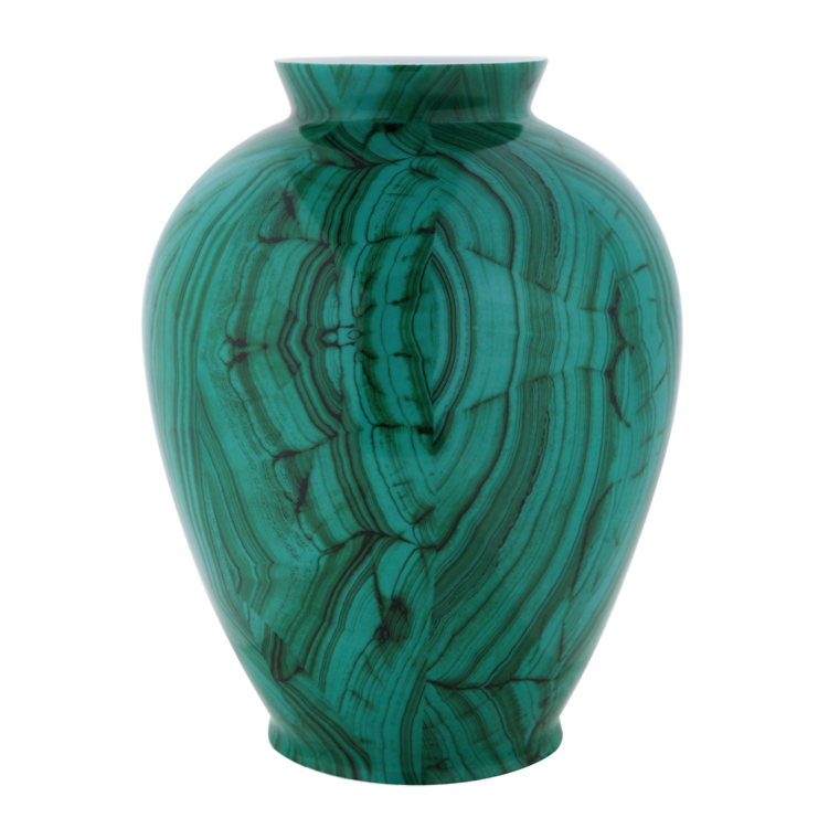 Ваза Malachite Vase barrel Малахит Ваза Malachite Vase barrel Малахит в Рязани | Loft Concept