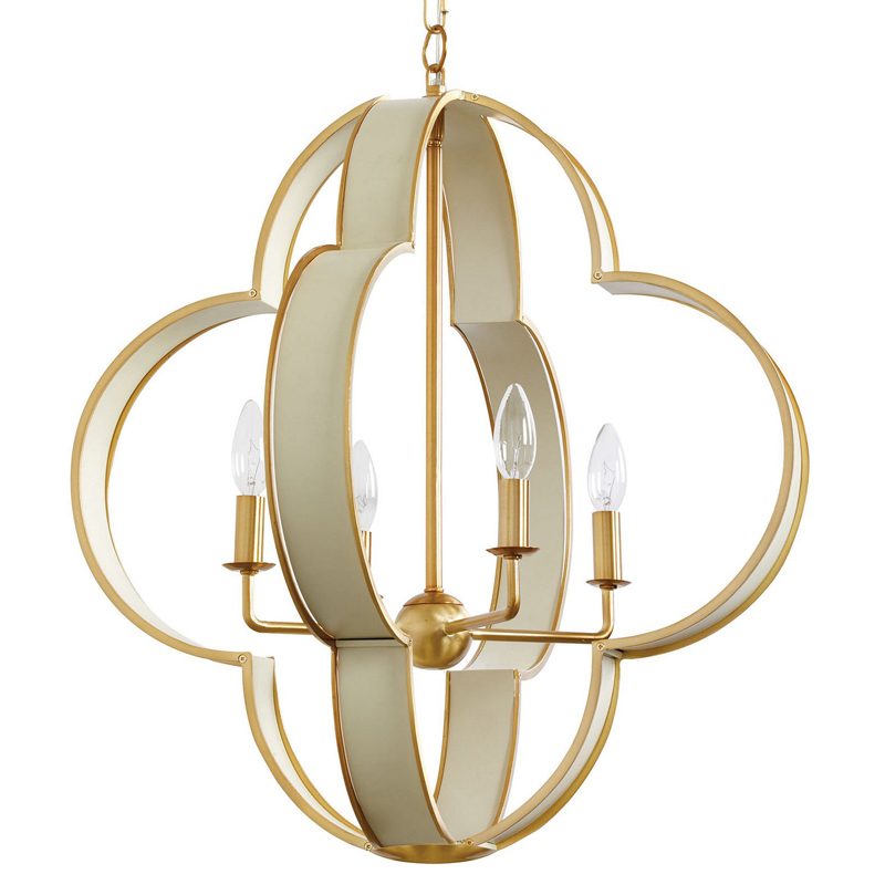 Люстра Odilger Quatrefoil Chandelier Золотой Кремовый в Рязани | Loft Concept 
