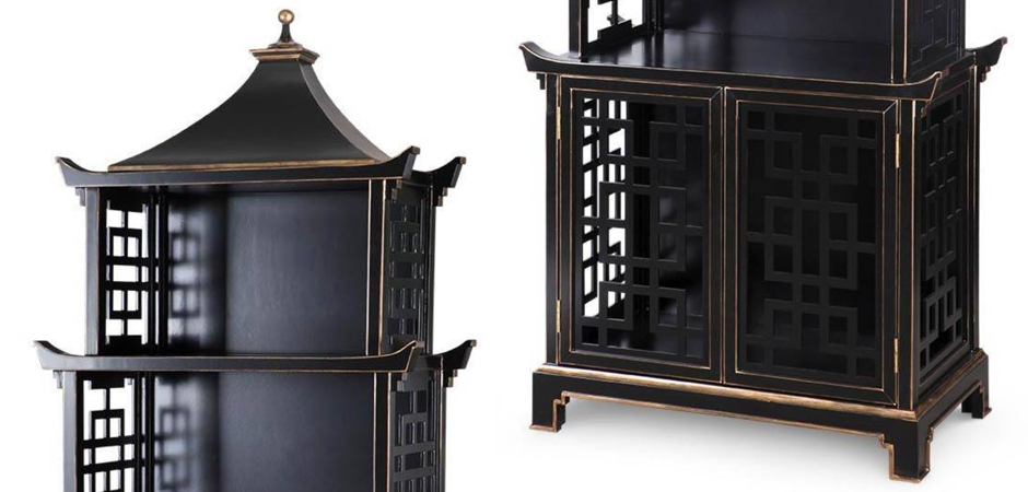 Стеллаж Черная Пагода Bungalow 5 Pagoda Black Wood Стеллаж Черная Пагода Bungalow 5 Pagoda Black Wood - Loft-Concept в Рязани
