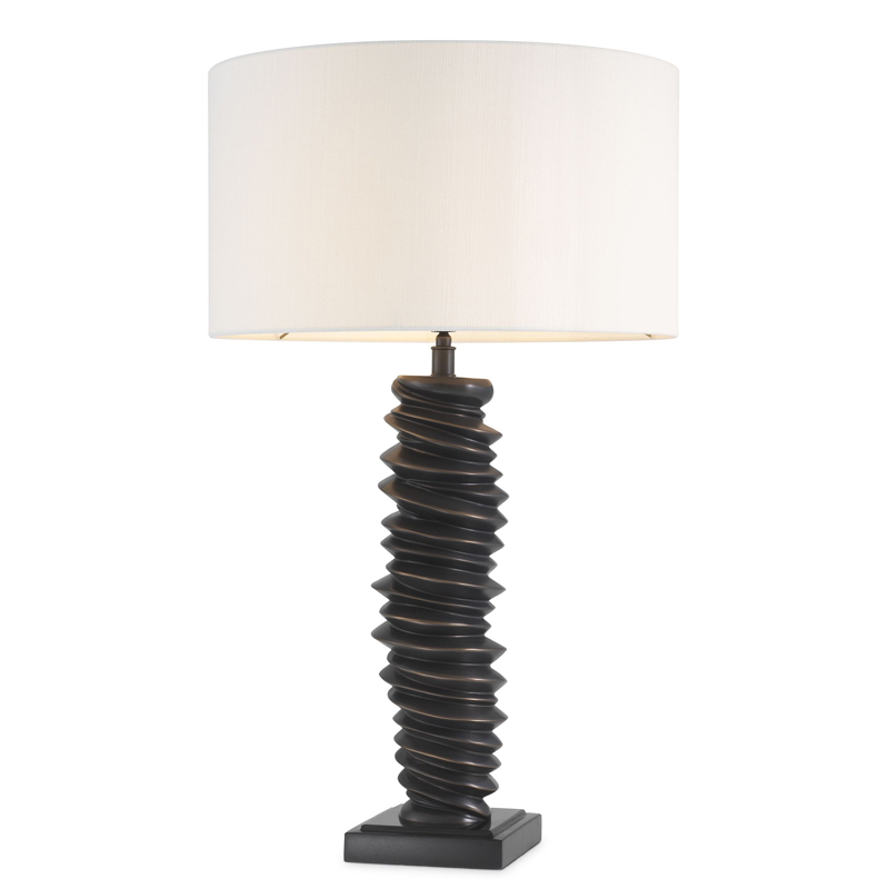 Настольная лампа Eichholtz Table Lamp Miro Темная бронза Черный Кремовый Настольная лампа Eichholtz Table Lamp Miro Темная бронза Черный Кремовый в Рязани | Loft Concept