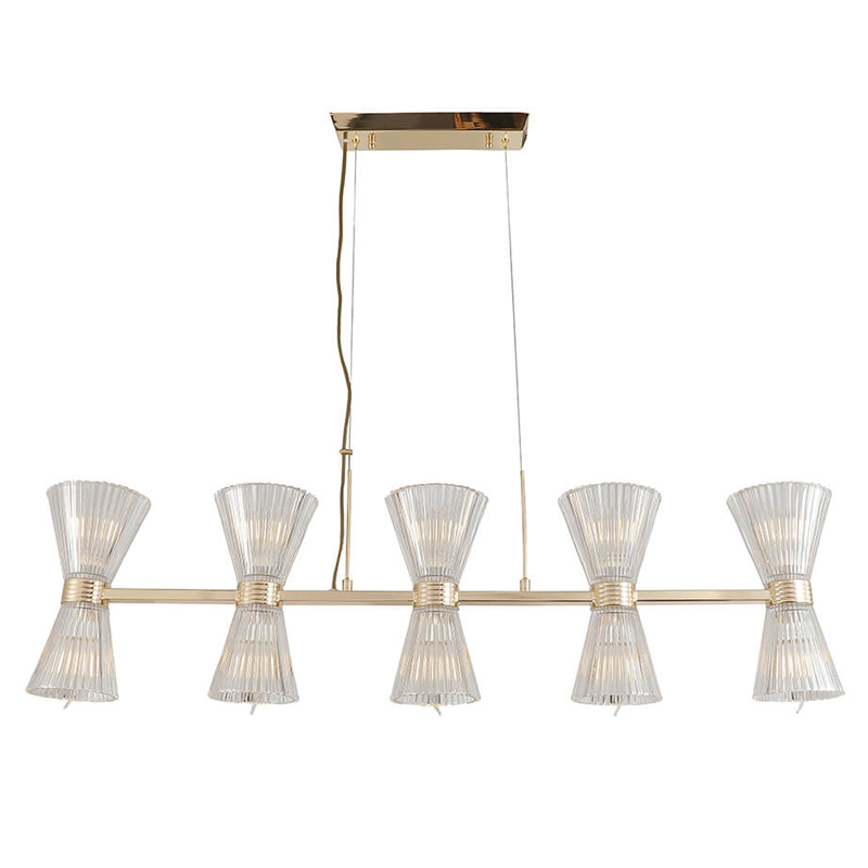 Люстра Glass Horn Light gold 10 Прозрачное Стекло Глянцевое золото Люстра Glass Horn Light gold 10 Прозрачное Стекло Глянцевое золото в Рязани | Loft Concept