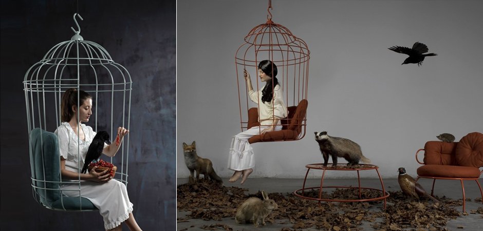 Подвесное кресло "клетка" Swing chair Cage - фото №1