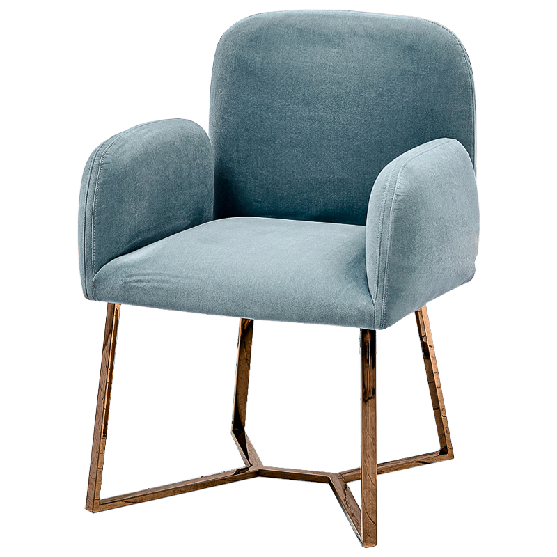 Стул Clifford Stool Pastel Blue Голубой пастельный Розовое золото Стул Clifford Stool Pastel Blue Голубой пастельный Розовое золото в Рязани | Loft Concept