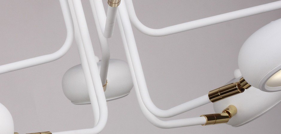 Люстра Curved Stix Chandelier 6 White - Loft-Concept в Рязани