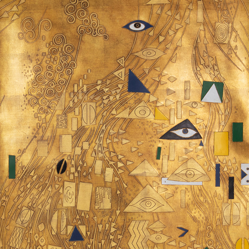 Обои ручная роспись Klimt Polished Gold bas relief gilded paper Обои ручная роспись Klimt Polished Gold bas relief gilded paper в Рязани | Loft Concept