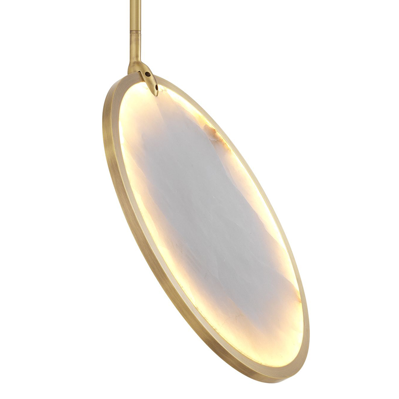 Светильник Eichholtz Chandelier Ocala Латунь Античная полированная Белый Светильник Eichholtz Chandelier Ocala Латунь Античная полированная Белый в Рязани | Loft Concept
