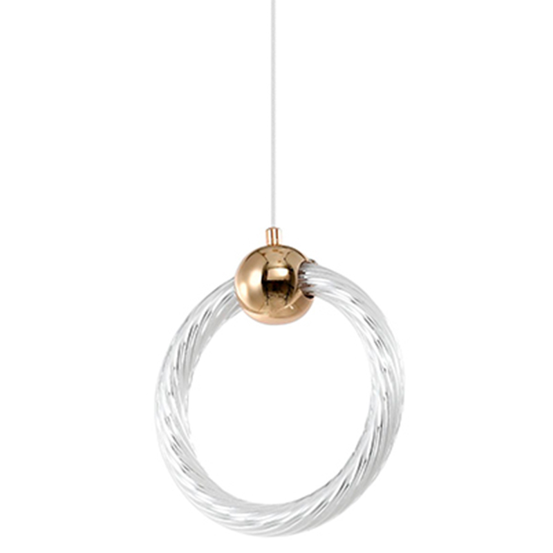 Подвесной светильник светодиодный в форме кольца Lighting Rings Gold Золотой Белый Подвесной светильник светодиодный в форме кольца Lighting Rings Gold Золотой Белый в Рязани | Loft Concept