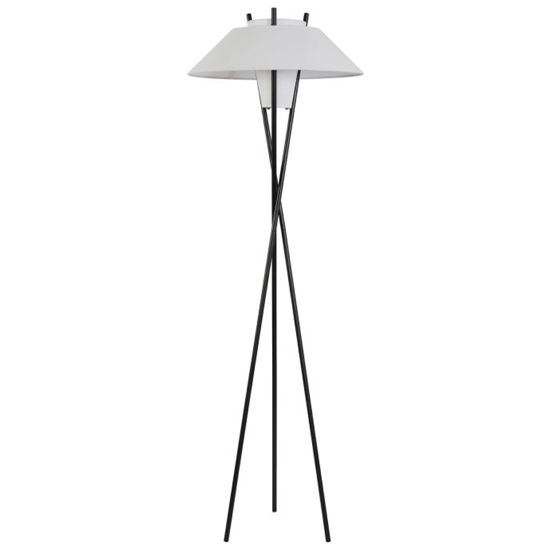 Торшер Chaney Floor Lamp Белый Черный Торшер Chaney Floor Lamp Белый Черный в Рязани | Loft Concept