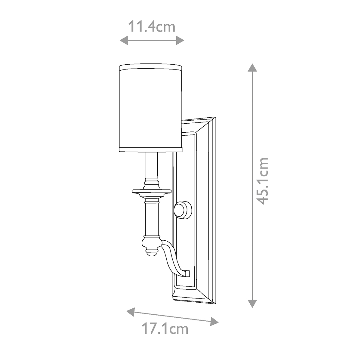 Бра с белым цилиндрическим абажуром в классическом стиле Hinkley в Рязани