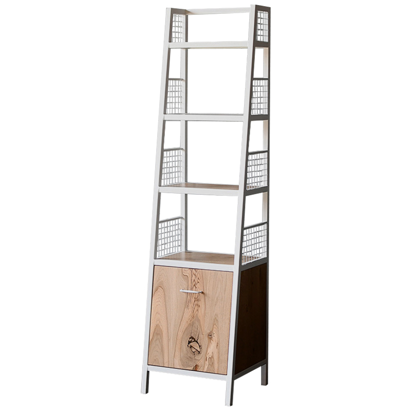 Стеллаж Bartlett Industrial Metal Rust Rack Белый Древесина Стеллаж Bartlett Industrial Metal Rust Rack Белый Древесина в Рязани | Loft Concept