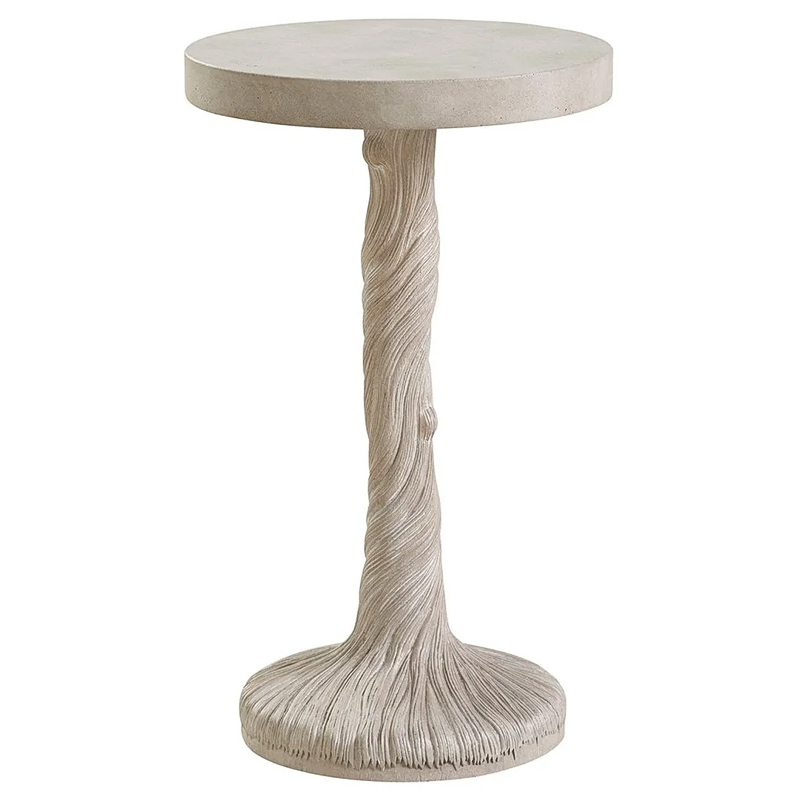 Приставной стол Barclay Butera Malibu Saddle Peak Round Accent Table Бежевый Приставной стол Barclay Butera Malibu Saddle Peak Round Accent Table Бежевый в Рязани | Loft Concept
