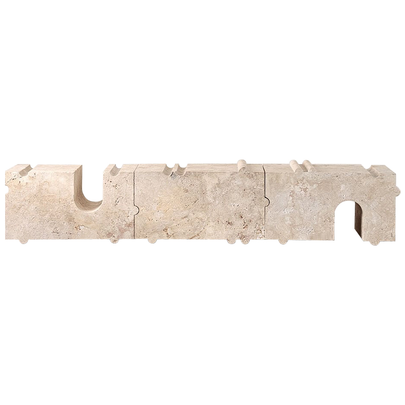 Модульная каменная скамья Hume Modular Stone Bench дизайн Kelly Wearstler Песочный в Рязани | Loft Concept 