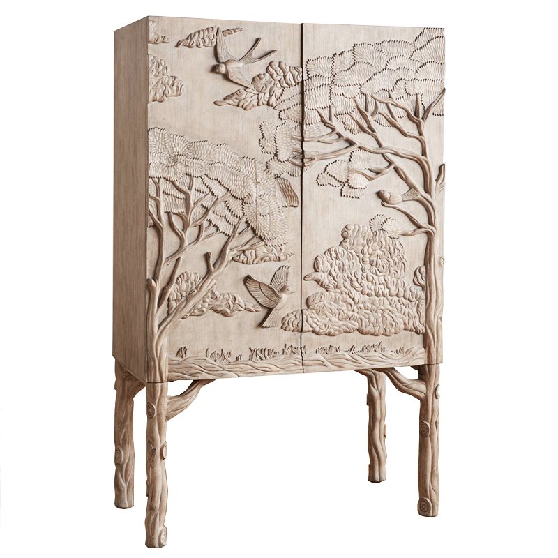 Шкаф Land & Sky Bar Cabinet Бежево-серый Шкаф Land & Sky Bar Cabinet Бежево-серый в Рязани | Loft Concept