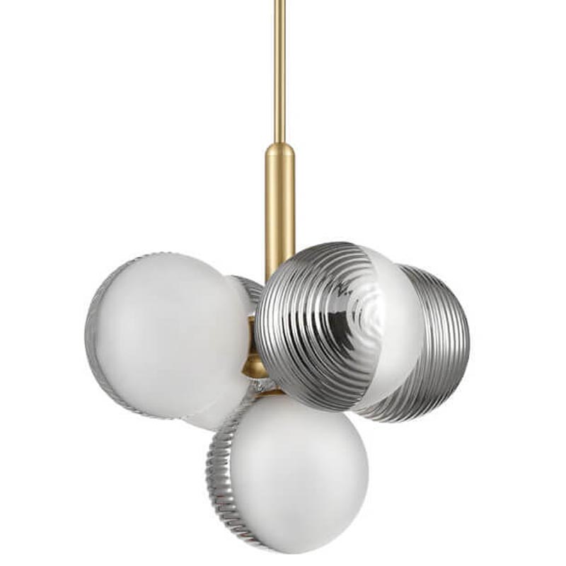 Люстра Ademar Chandelier 5 plafond Золотой Белый Серый Люстра Ademar Chandelier 5 plafond Золотой Белый Серый в Рязани | Loft Concept