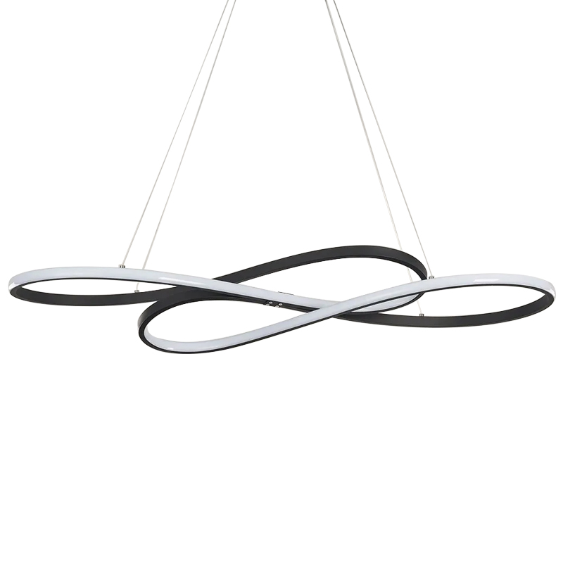 Светодиодная люстра в виде спирали Spiral Lighting Black Черный в Рязани | Loft Concept 
