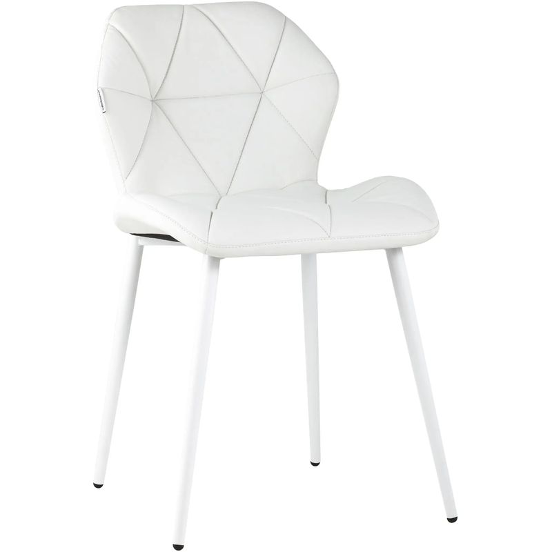 Стул Jeroen II Chair Экокожа Белый цвет Белый Стул Jeroen II Chair Экокожа Белый цвет Белый в Рязани | Loft Concept