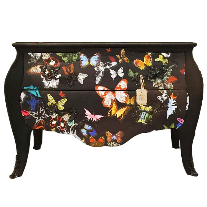 Комод Бабочки Chest of Drawers Night Butterflies Черный Мульти Комод Бабочки Chest of Drawers Night Butterflies Черный Мульти в Рязани | Loft Concept