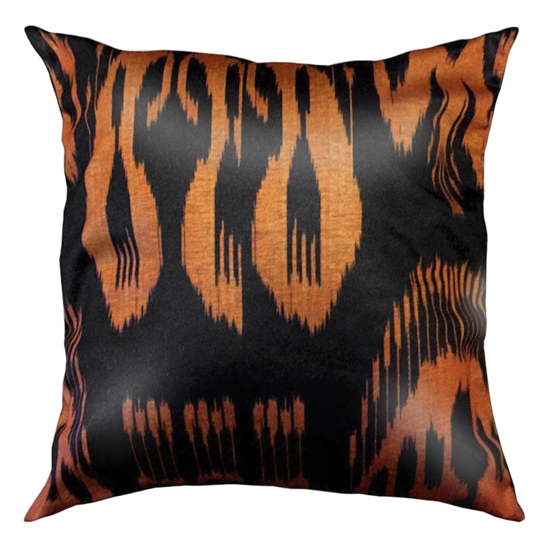 Подушка Orange and Black Черный Оранжевый Подушка Orange and Black Черный Оранжевый в Рязани | Loft Concept