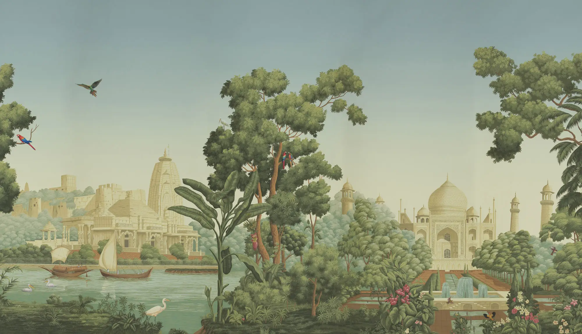 Обои ручная роспись River Scenes of Bengal Verdoyant Обои ручная роспись River Scenes of Bengal Verdoyant - постер Loft-Concept в Рязани
