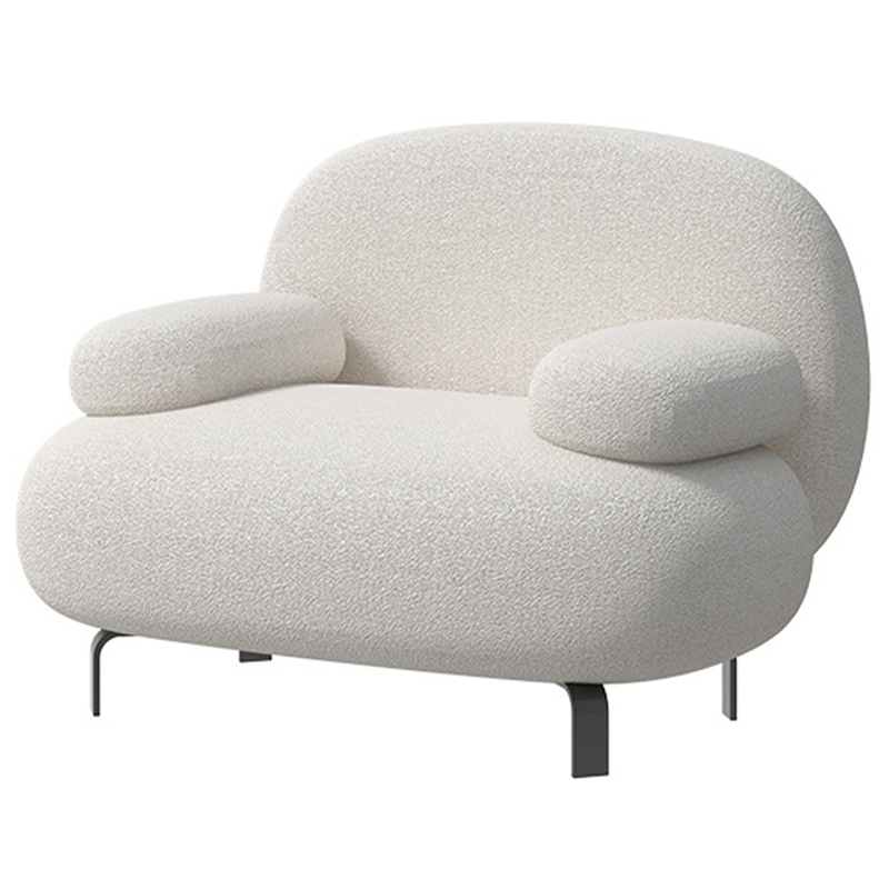 Кресло Lennox White Armchair Белый Черный Кресло Lennox White Armchair Белый Черный в Рязани | Loft Concept