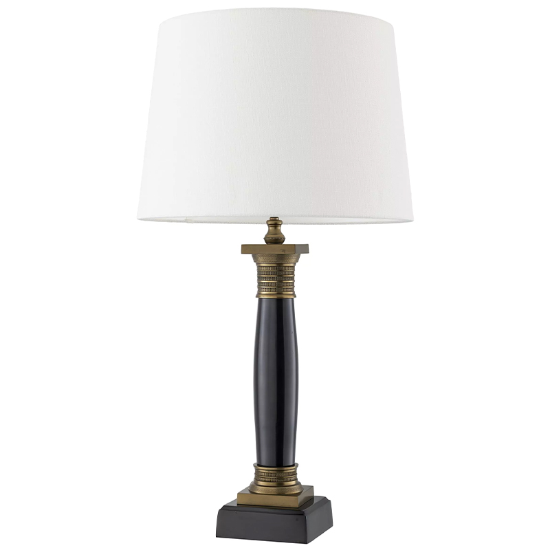 Настольная лампа Eichholtz Table Lamp Napoleon Латунь Черный Белый Настольная лампа Eichholtz Table Lamp Napoleon Латунь Черный Белый в Рязани | Loft Concept
