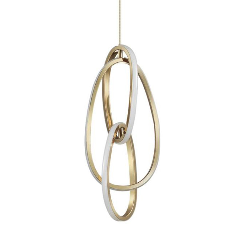 Подвесной светильник 3 Chain Link Gold 42 Глянцевое золото Подвесной светильник 3 Chain Link Gold 42 Глянцевое золото в Рязани | Loft Concept