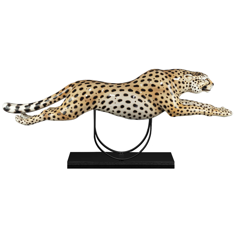 Статуэтка RUNNING CHEETAH W/BASE Черный Винтажное Светлое Золото Бежевый Статуэтка RUNNING CHEETAH W/BASE Черный Винтажное Светлое Золото Бежевый в Рязани | Loft Concept