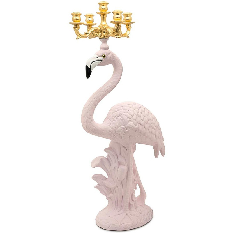 Подсвечник Candleholder Flamingo Bisc. Pink Gold Розовый Золотой в Рязани | Loft Concept 