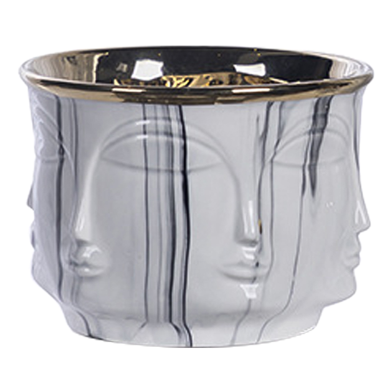 Ваза DORA MAAR URN Grey Marble Bowl Vase Белый Мрамор Bianco Глянцевое золото Ваза DORA MAAR URN Grey Marble Bowl Vase Белый Мрамор Bianco Глянцевое золото в Рязани | Loft Concept