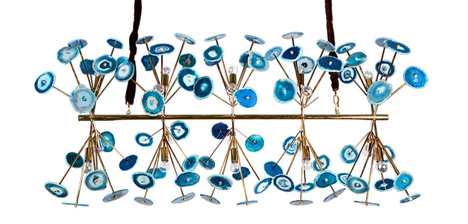 Люстра Agate Burst Chandelier Blue Line Люстра Agate Burst Chandelier Blue Line - Loft-Concept в Рязани