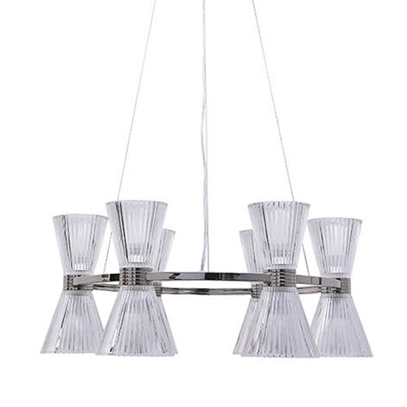 Люстра Glass Horn Light matt nickel 65 Прозрачное Стекло Никель Сатин Люстра Glass Horn Light matt nickel 65 Прозрачное Стекло Никель Сатин в Рязани | Loft Concept