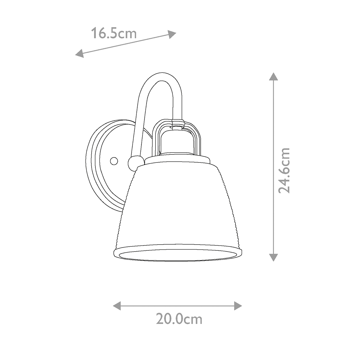 Бра с прозрачным рифленым плафоном в форме колокола Quoizel в Рязани